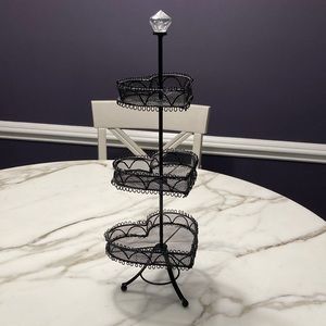 3 Tier heart tower jewelry holder.